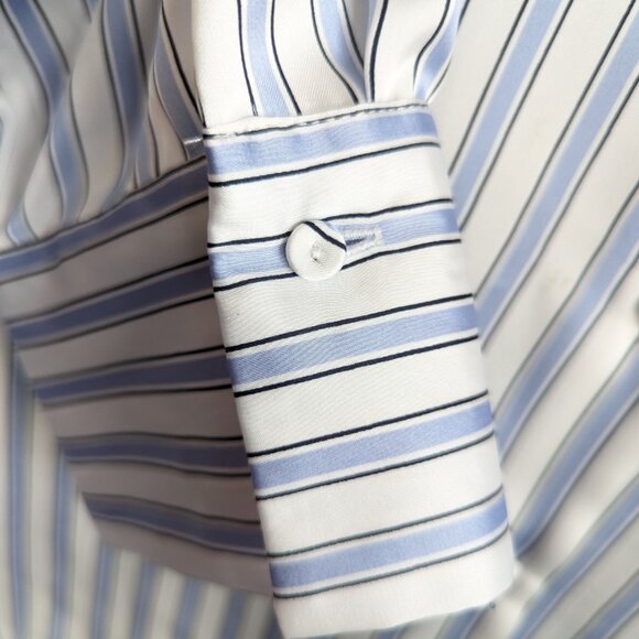 Striped Blue and White Women's Top - Picture 6 of 10